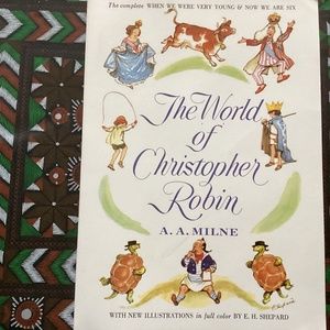 Two soft back books The world of Pooh and Christopher Robin by AA Milne